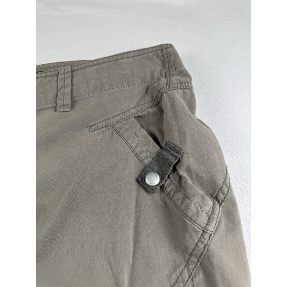 Eddie Bauer Sport Pants Womens 12 Brown Capri Outdoor Hiking Cropped Cargo Nylon - Picture 4 of 15